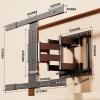 LLINVX Full Motion TV Wall Mount for 40-100 Inch TV Mounts, Swivel & Tilt TV Mount Extendable Arm, Articulating Wall Mount TV Bracket with Hole Drilling Template(50-100inch) view 2