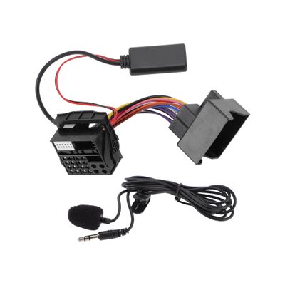 Hihaha Stereo Radio Harness with Microphone Handsfree for Audi A4 for Symphony CD/Navigator Bluetooth AUX Music Adapter Cable Convenient 11.5cm 1 Set Black
