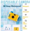 Reusable Film Camera 35mm Reloadable Waterproof Film Camera, One time Imaging, Waterproof Retro Style, Focus Free, Light Weight, Easy to Use (Without Film, K) view 3