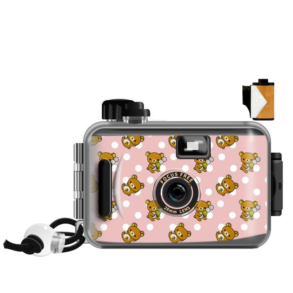 Reusable Film Camera 35mm Reloadable Waterproof Film Camera, One time Imaging, Waterproof Retro Style, Focus Free, Light Weight, Easy to Use (with Film, H)