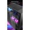 ATX Case, Mid-Tower PC Gaming Case ATX/M-ATX - Front I/O USB 3.0 Port - Tempered Glass Side Panel - Support Water Cooling - 8 Fan Position view 2