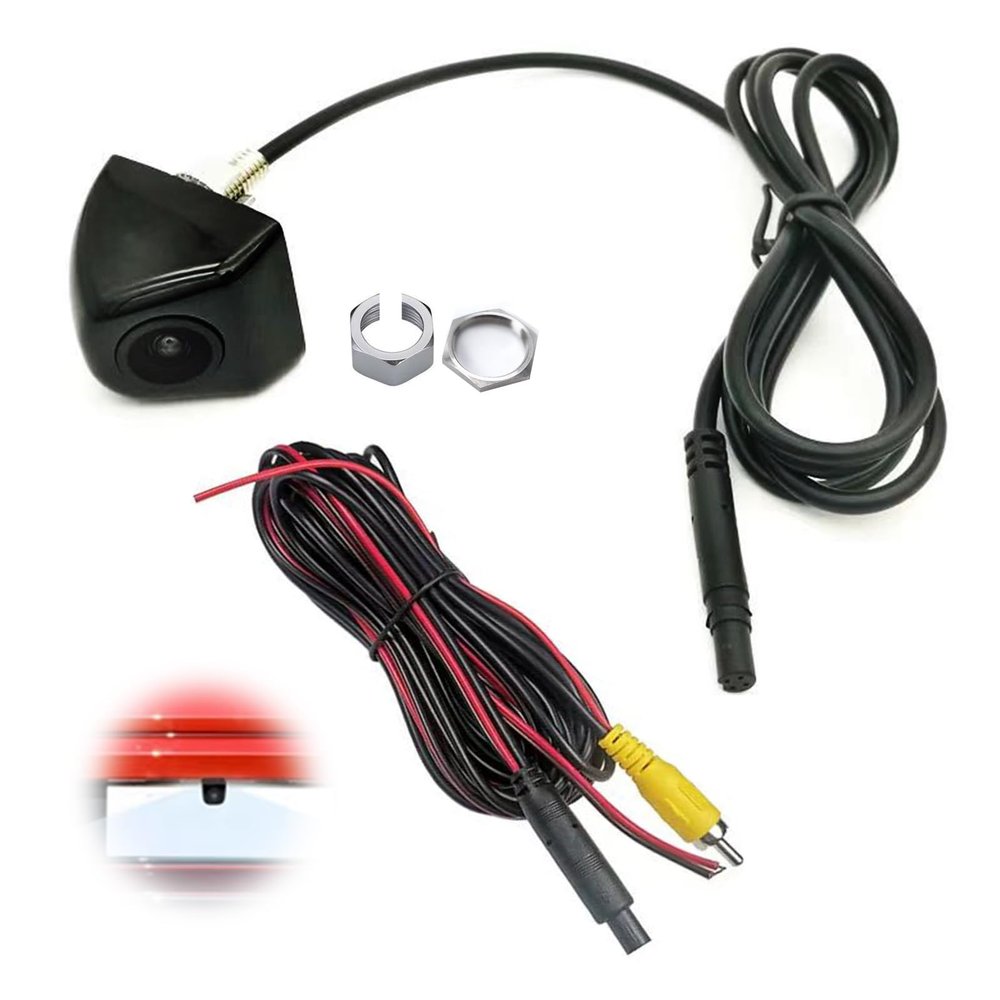 1 Pcs Black Car Backup Camera, Hd Reverse Rear View Camera, 68 Waterproof Metal Style Reverse Rear View Backup Camera, Suitable for Most Cars, Suvs, Trucks, Rvs, Vans