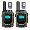 Pack of 2 Global Walkie Talkie with Sim Cards - One Button Instant Group Communication Over The Nationwide Cellular Network - Two Way Unlimted Range PoC Radios with Flashlight (Camouflage) view 1
