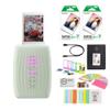 Fujifilm INSTAX Mini Link 3 Smartphone Printer | Sage Green Bundled with INSTAX Mini Instant Film | 20 Exposures + Instax Mini Album, Borders, Stickers & Clips + Microfiber Cleaning Cloth (4 Items) view 1