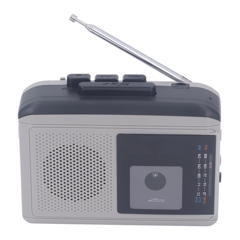 Cassette Tape Player AM FM Radio + Cassette to MP3 Converter 3.5mm AUX Jack + Portable Cassette Player, AM 5201610KHz, FM 87108MHz