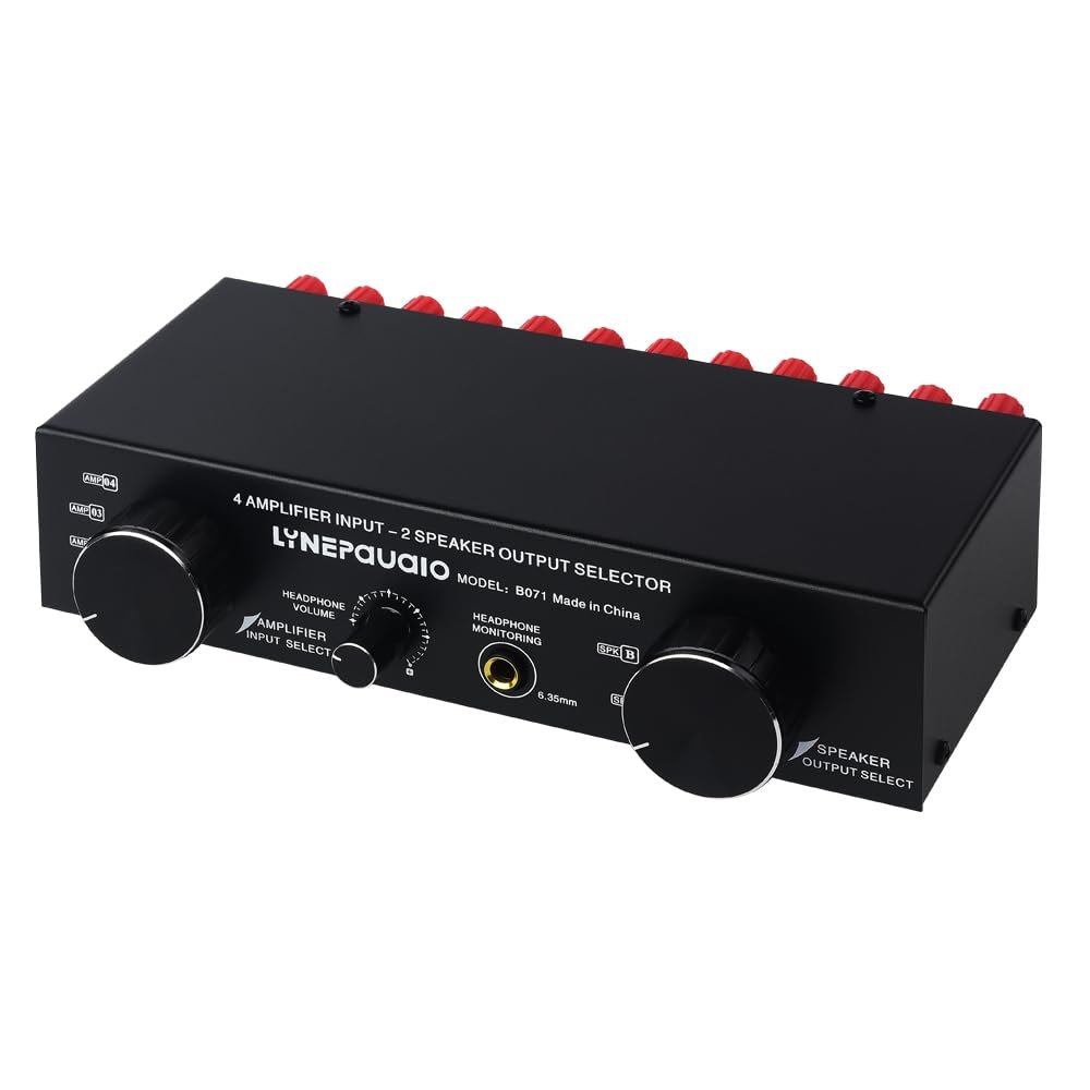 4 Input 2 Output or 2 in 4 Out Power Amplifier Speaker Selector Switcher Speaker Switch Dispenser Comparator 300W Sound Quality Per Channel No Loss