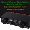 4 Input 2 Output or 2 in 4 Out Power Amplifier Speaker Selector Switcher Speaker Switch Dispenser Comparator 300W Sound Quality Per Channel No Loss view 2