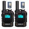 Pack of 2 Global Walkie Talkie with Sim Cards - One Button Instant Group Communication Over The Nationwide Cellular Network - Two Way Unlimted Range PoC Radios with Flashlight (Black) view 1