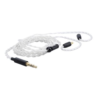 Naroote Audio Cable, Headphone Cable Silver Plated Copper 3.5mm Stereo Plug Headphone Sound Wire Earphone Cable Replacement Cable Auxiliar De Audio 1.2m for IE100 Pro