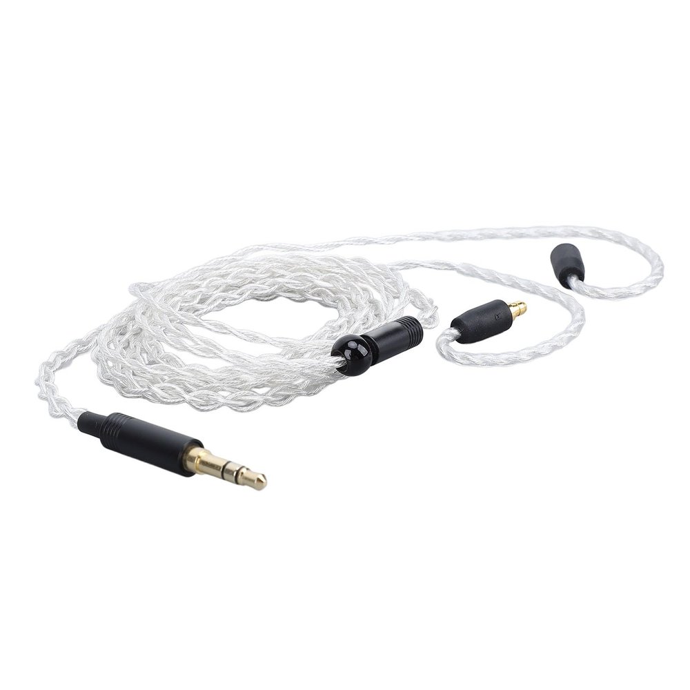Naroote Audio Cable, Headphone Cable Silver Plated Copper 3.5mm Stereo Plug Headphone Sound Wire Earphone Cable Replacement Cable Auxiliar De Audio 1.2m for IE100 Pro