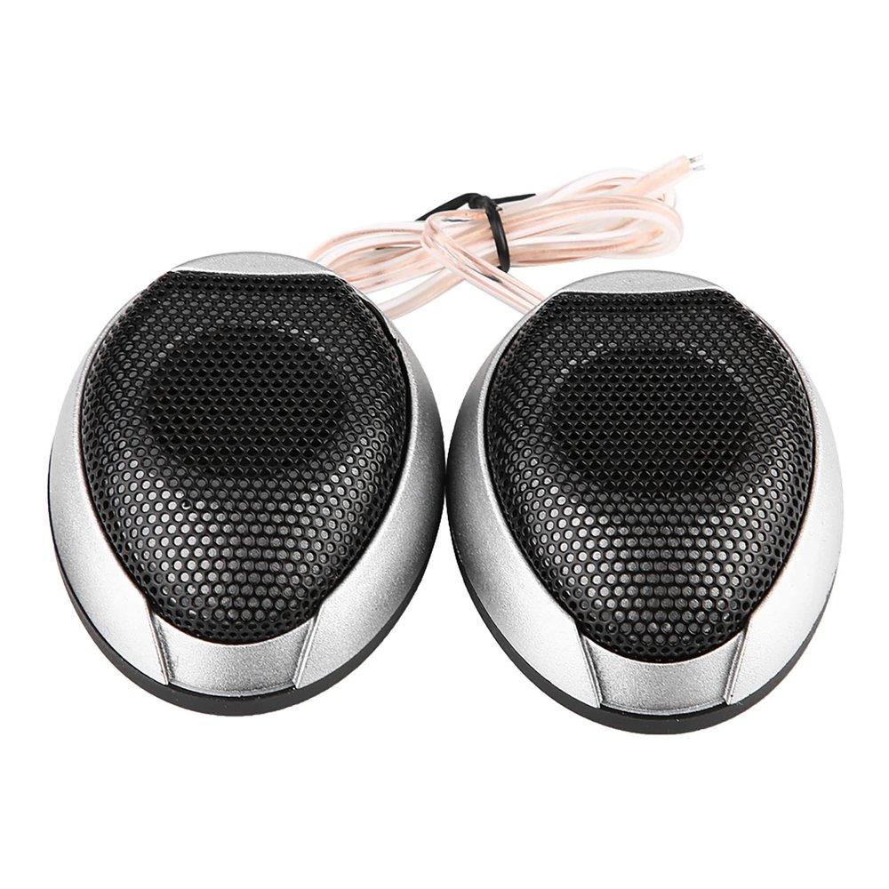 Akozon Portable 10W Mini Car Speaker o, Round Stickable Speaker for Automobiles, for Easy Installation (Silver)