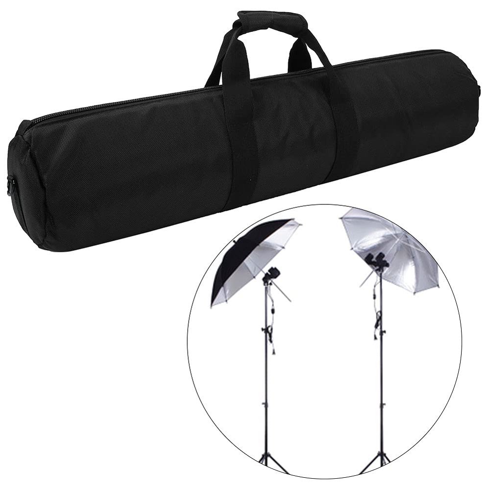 KIMISS Ultra Long Lasting Portable Monopod Carrying Bag with Advanced Padding for Umbrella Light Stand and Slide Rail Bracket in Black (50cm)