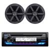 JVC KD-T92MBS Single DIN Marine Motorsports USB Bluetooth AM/FM Stereo CD Player Receiver with 2X CS-MS620 6.5" 100 Watt Max Power 2-Way Boat Audio Speakers view 1