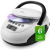 Tyler Portable CD Player Boombox with FM Radio, Bluetooth, and USB Port | Clear Stereo Sound | CD-R/RW and MP3 CDs Compatible | 3.5mm Aux Input and Headphone Jack | TAU107 - White view 1