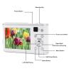 Acouto 4K Digital Camera Compact Travel Video Camera 48MP Autofocus Dual Camera Point Shoot Cameras Vlogging Camera for Teen Beginners 16X Digital Zoom 2.8in Screen (White) view 2