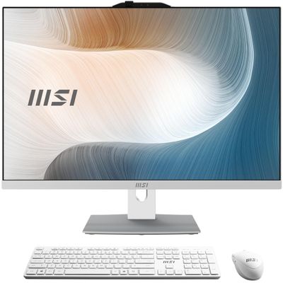 msi Modern AM272P AIO Desktop: 27" FHD, Intel Core 7-150U, 32GB Memory, 1TB M.2 NVMe SSD, WiFi 6E, BT 5.3, Windows 11 Home: White 1M-820US