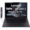 Lenovo ThinkPad T14 Gen 5 AI Powered Business Laptop 14.0" IPS FHD+ Display (Intel Core Ultra 7 155U(>i7-13700H), 32GB DDR5, 512GB SSD, Copilot, Backlit KB, FP, Win 11 Pro) w/DKZ USB Port Expander view 1