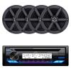 JVC KD-T92MBS Single DIN Marine Motorsports USB Bluetooth AM/FM Stereo CD Player Receiver with 4X CS-MS620 6.5" 100 Watt Max Power 2-Way Boat Audio Speakers view 1