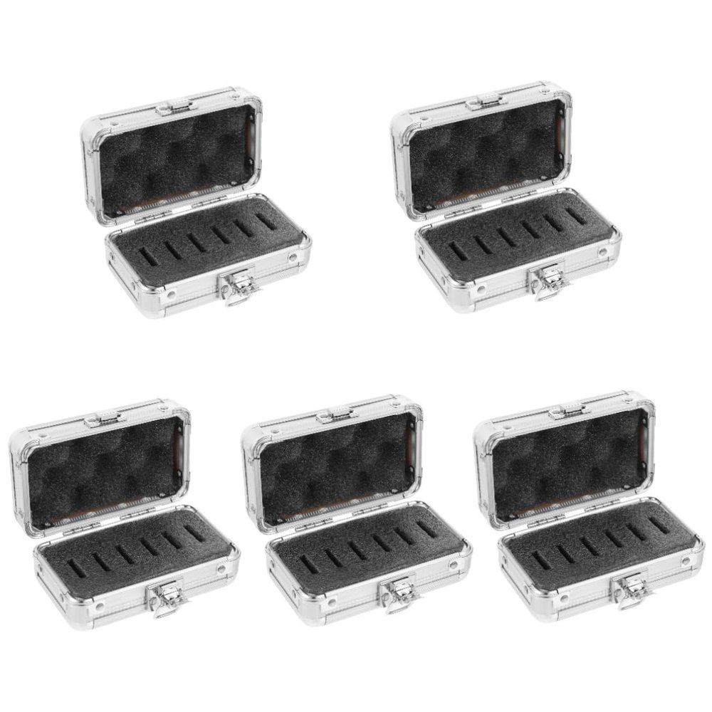 BRIGHTFUFU 5pcs Box Aluminum Telescope Filter Storage Case Aluminum Travel Case for Astrophotography Filter Holder for Eyepieces