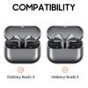 CUBETOOU Clear Case for Samsung Galaxy Buds 3 & Galaxy Buds 3 Pro Soft TPU Protective Cover with Carabiner (Clear Pink) view 2