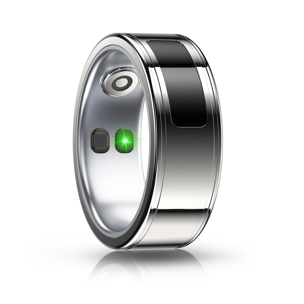 Smart Ring for Women Men, Fitness Tracker with Blood Pressure & Heart Rate, Blood Oxygen, Sleep Monitor, Step Counter, Photo Remote & Music Control, IP68 Waterproof, iOS/Android, Valentine's Day Gift
