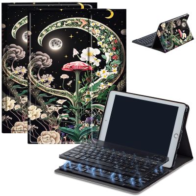 Keyboard Case for Amazon Fire Max 11 (13th Generation, 2023 Release), Detachable Wireless Bluetooth Keyboard and Auto Sleep/Wake Fire Max 11 Tablet Case with Keyboard, Wildflower Moon