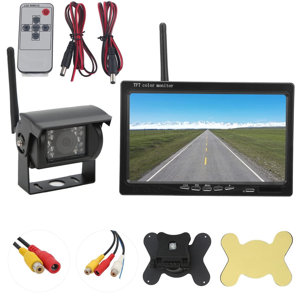 Zohisin Car Backup Camera System 7in Backup Reversing Display Parking System Camera System for Bus Truck Trailer RV