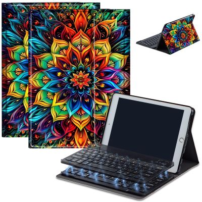 AIRWEE Keyboard Case for Amazon Fire Max 11 (13th Generation, 2023 Release), Detachable Wireless Bluetooth Keyboard and Auto Sleep/Wake Fire Max 11 Tablet Case with Keyboard, Colorful Mandala