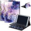 AIRWEE Keyboard Case for Amazon Kindle Fire HD 8/HD 8 Plus(2020 Release, 10th & 2022 Release, 12th), Detachable Wireless Bluetooth Keyboard and Auto Sleep/Wake Fire HD8 Case Keyboard, Marbling 21 view 1