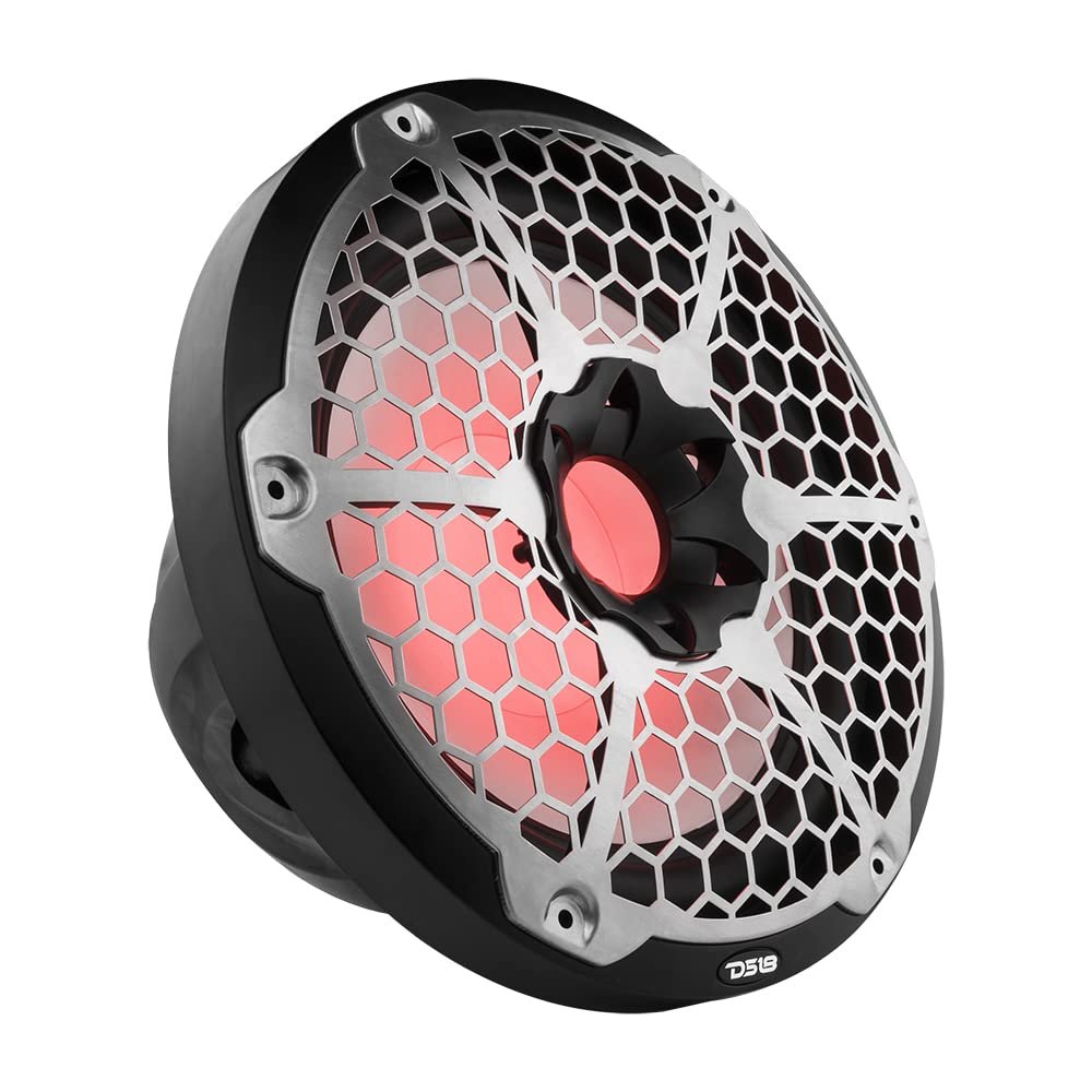 DS18 NXL-12SUB/BK Hydro 12" Marine Audio Subwoofer 700 Watts Max 350 Watts RMS 4 Ohms Integrated RGB Lights Weatherproof Bass IP65 Marine Grade - 1 Speaker (Renewed)