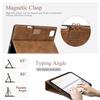 Antbox for iPad Pro 11 Inch Case M5 2025/M4 2024, Premium Vegan Leather, Supports Pencil Pro and Pencil (USB-C), Auto Sleep/Wake Function, Built-in Pencil Holder (Tan) view 3
