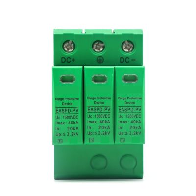 SAIYRMKQ 3P DC SPD 500V 800V 1000V 1200V 1500V 20KA~40KA Din Rail Solar Outdoor Power Protection Protective Device Surge Protector Surge Satisfied(1500V)