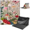 Keyboard Case for Samsung Galaxy Tab S9 FE 10.9'' / Tab S9 11'' 2023 with S Pen Holder, Detachable Wireless Bluetooth Keyboard, with Auto Sleep/Wake Galaxy Tab S9 FE 5G Case, Snails Mushrooms view 1