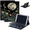 Keyboard Case for Amazon Kindle Fire HD 8/HD 8 Plus(2020 Release, 10th & 2022 Release, 12th), Detachable Wireless Bluetooth Keyboard and Auto Sleep/Wake Fire HD8 Case Keyboard, Moonflower view 1