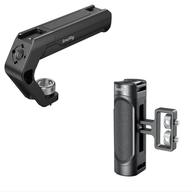 SMALLRIG Lightweight Top Handle with 3/8"-16 Locating Pins for ARRI and Mini Side Handle for Mirrorless Digital Cameras