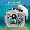 Sea frogs Underwater Camera Housing Compatible with Sony A7R4/A7R4A 90mm IPX8 40m/130ft Maximum Diving Depth Waterproof Camera Case for Diving, Surfing, Rowing, White view 2
