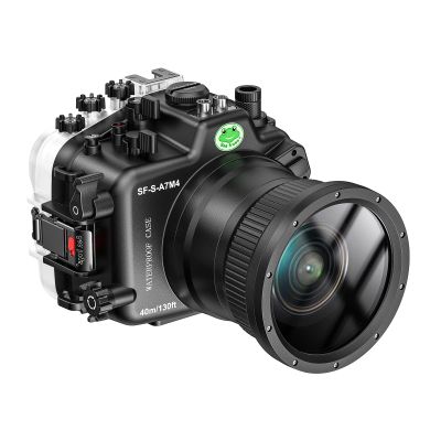 Sea frogs Underwater Camera Housing Compatible with Sony A7M4 for FE 28-70 F3.5-5.6 OSS IPX8 40m/130ft Maximum Diving Depth Waterproof Camera Case for Diving, Surfing, Rowing