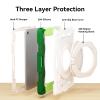 ACEMO for iPad Air 13 Inch Case M3 2025 & iPad Air 13 Inch M2 2024 with Pencil Holder/ 360 Rotating Kickstand/Grip Handle/Shoulder Strap for Kids Girls Heavy Duty Rugged Protective Cover, Green view 3