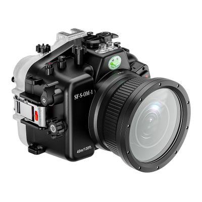 Sea frogs Underwater Camera Housing Compatible with Olympus OM-1 for 12-50 1:3.5-6.3 EZ IPX8 40m/132ft Maximum Diving Depth Waterproof Camera Case for Diving, Surfing, Rowing