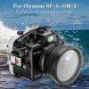 Sea frogs Underwater Camera Housing Compatible with Olympus OM-1 for 12-50 1:3.5-6.3 EZ IPX8 40m/132ft Maximum Diving Depth Waterproof Camera Case for Diving, Surfing, Rowing view 2