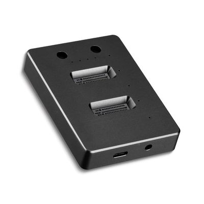 Dual-Disk Solid State Hard Disk Base Enclosure External SSD Offline Clone Base Duplicator Type-c Copy Base Support 2242 2260 2280 22110 SATA SSD (not for NVMe SSD