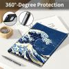 Keyboard Case for Samsung Galaxy Tab S9 FE 10.9'' / Tab S9 11'' 2023 with S Pen Holder, Detachable Wireless Bluetooth Keyboard, with Auto Sleep/Wake Galaxy Tab S9 FE 5G Case, Wavy view 4