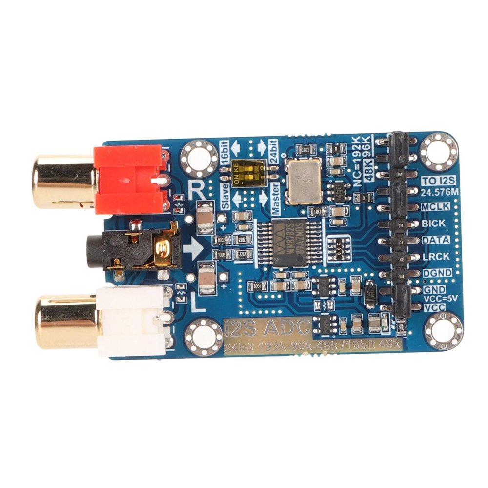 I2S ADC Audio Card Module Master Slave Mode Lossless Digital Audio Decoder for Music Enthusiasts
