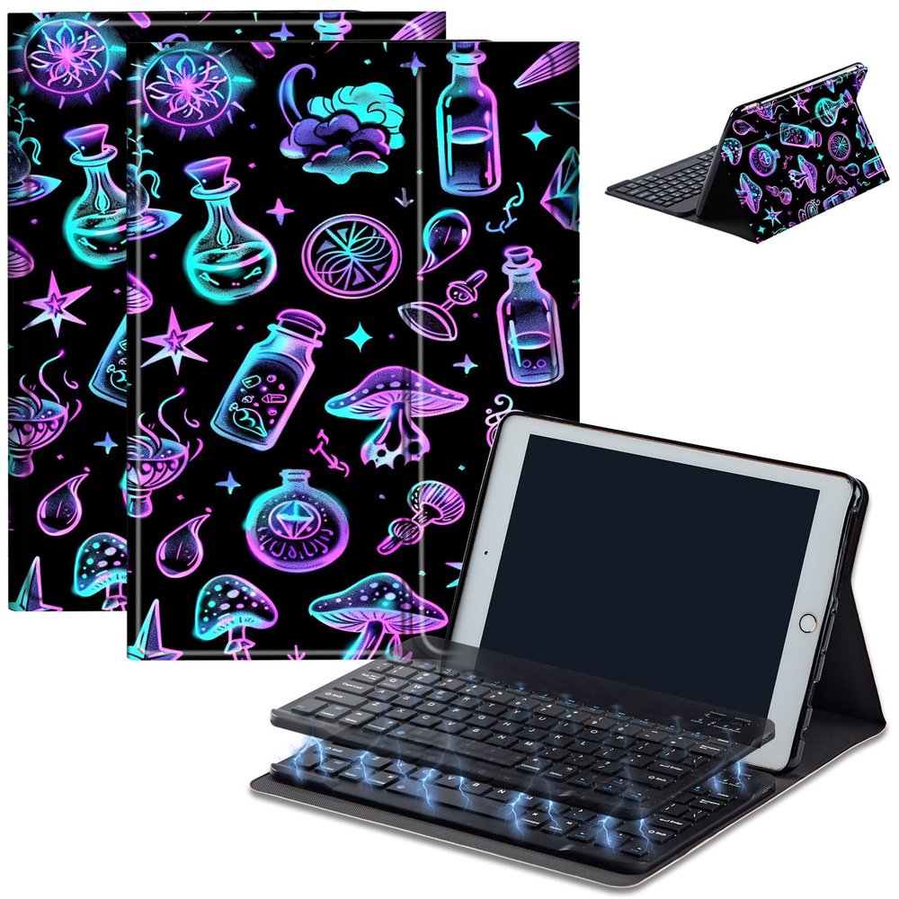 Keyboard Case for Amazon Fire Max 11 (13th Generation, 2023 Release), Detachable Wireless Bluetooth Keyboard and Auto Sleep/Wake Fire Max 11 Tablet Case with Keyboard, Magic Potion