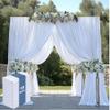 10Panels 5ft x 14ft White Backdrop Curtains for Wedding Party-Wrinkle Free 14FT Long White Backdrop Drapes Fabric Photo Back Drop Cloth for Baby Shower Photography Stage Reception 50ft(W) x 14ft(H) view 1