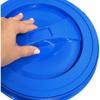 House Naturals 2 Gallon White Bucket with Screw on Lid - Pack of 3 Made in USA contrainers (Black Buckets with Blue Lids) view 4
