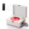Yintiny Time Music Box CD Player with Speakers; Bluetooth Transmitter; Festival Gift; BGM Player for Home Decor (Pink) view 1