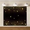 14x10ft Vinyl Glitter Gold Disco Lights Backdrop Gold Halftone Pattern Photography Backdrop Gold Sparkle Bokeh Photoshoot Background Birthday Party Wedding Baby Shower Backdrop Banner Supplies view 2