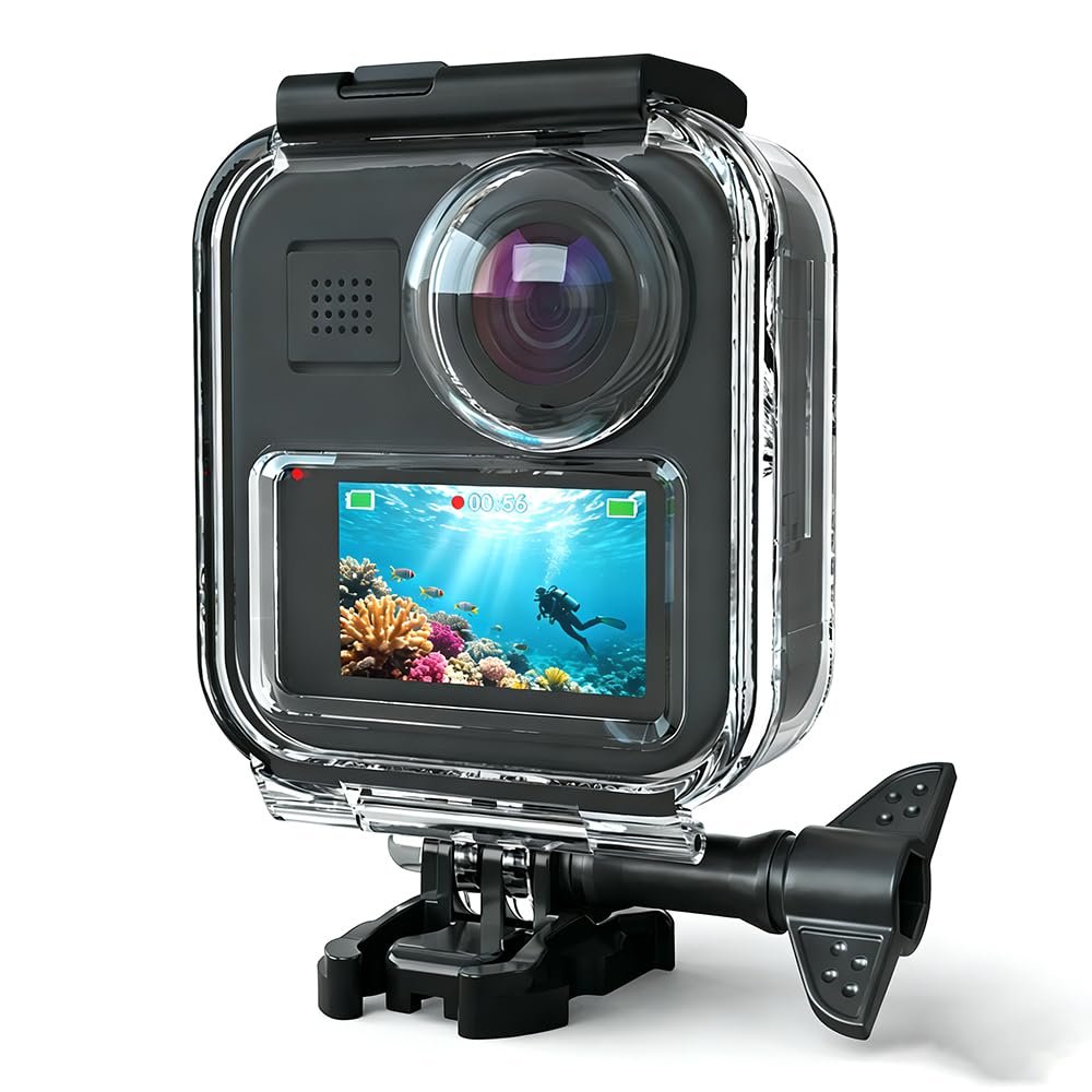KETOPKIN Touchscreen Waterproof Housing Case for Gopro Max 360 (2019) Camera,20M/65FT Underwater Diving Protective Shell for GoPro Max Camera Accessories (Not Compatible with MAX 360 V2 2025/MAX2)