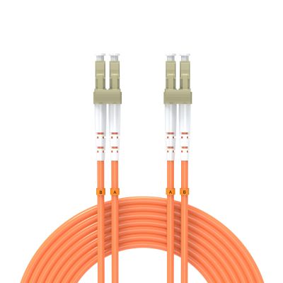 Buacoz LC/UPC to LC/UPC Multimode Fiber Patch Cable,(50Meter/164ft) OM2 50/125m Duplex Fiber Optic Cable Jumper Optical Patch Cord LSZH Orange Industrial Fiber Optic Internet Cables